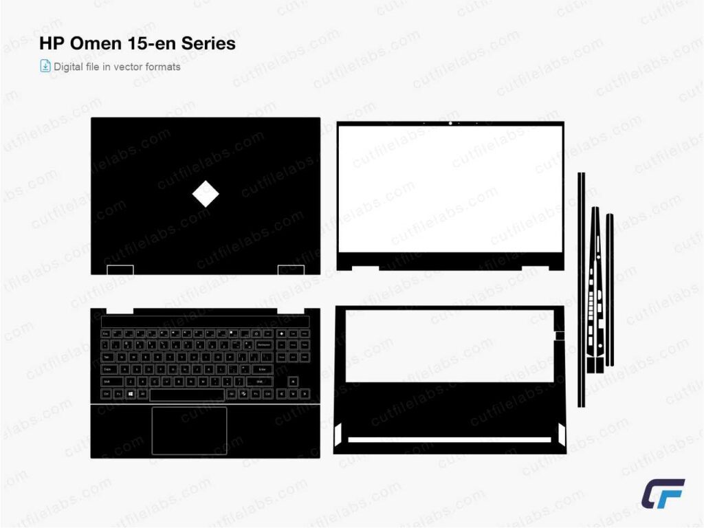 HP Omen 15-en Series (2019) Cut File Template