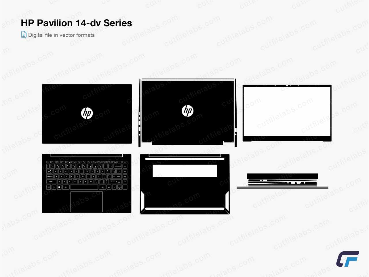 HP Pavilion 14-dv Series Cut File Template