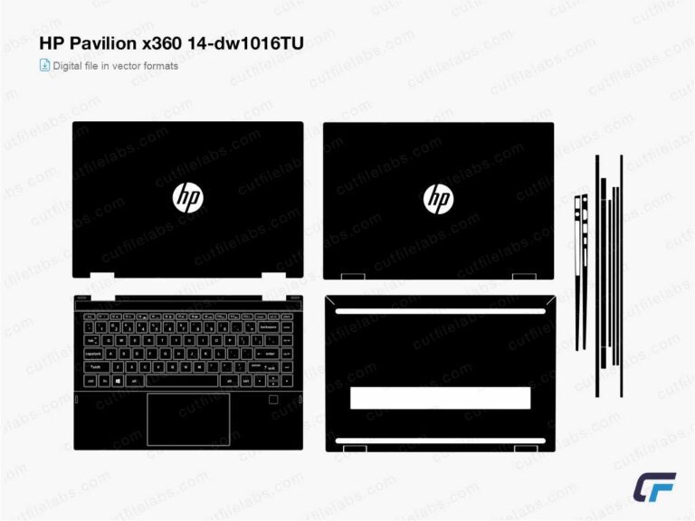 Hp Pavilion X360 14-dw1016tu (2021) Cut File Template 