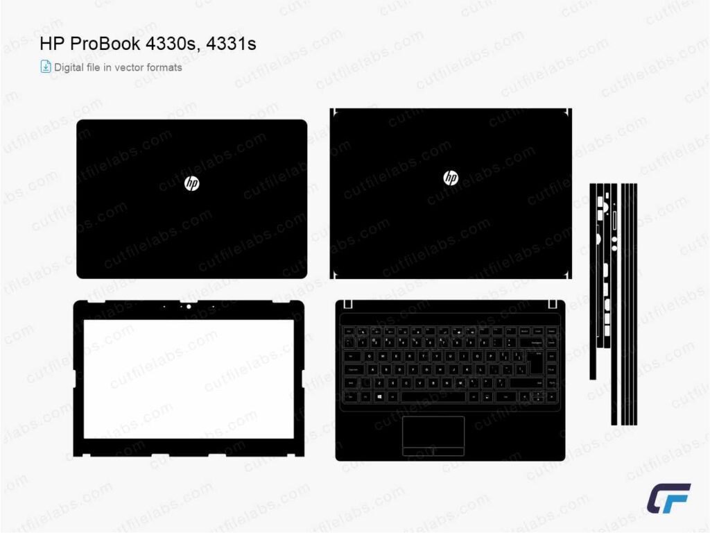 HP ProBook 4330s, 4331s Cut File Template