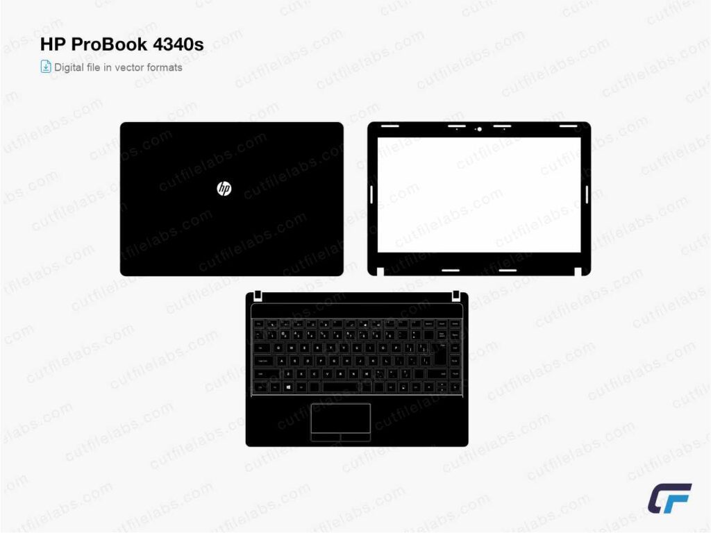 HP ProBook 4340s (2012) Cut File Template