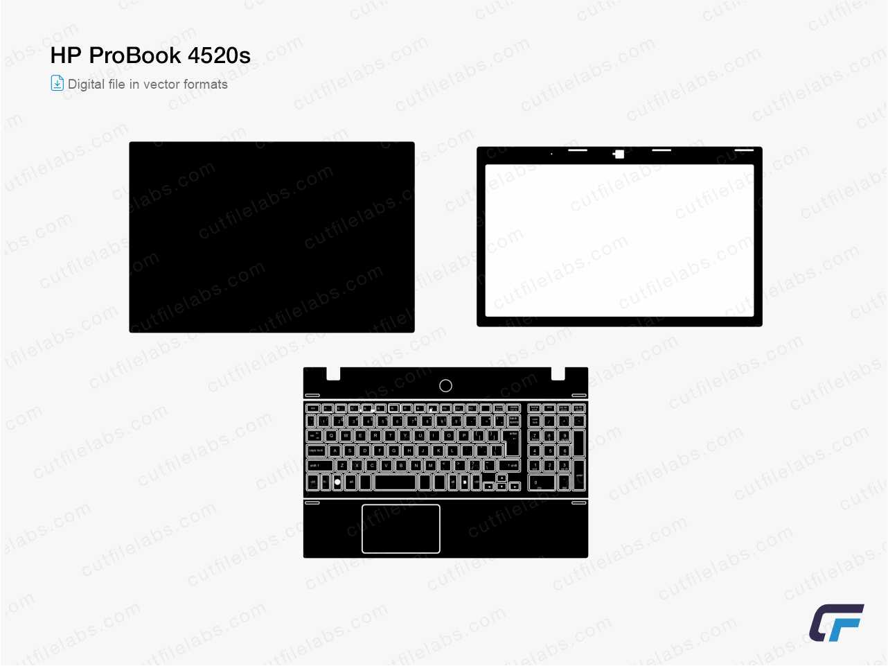 HP ProBook 4520s Cut File Template