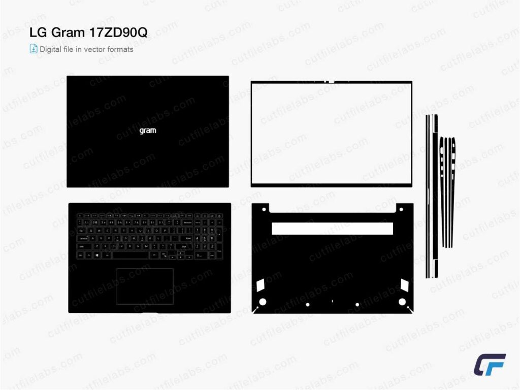 LG Gram 17ZD90Q (2022) Cut File Template