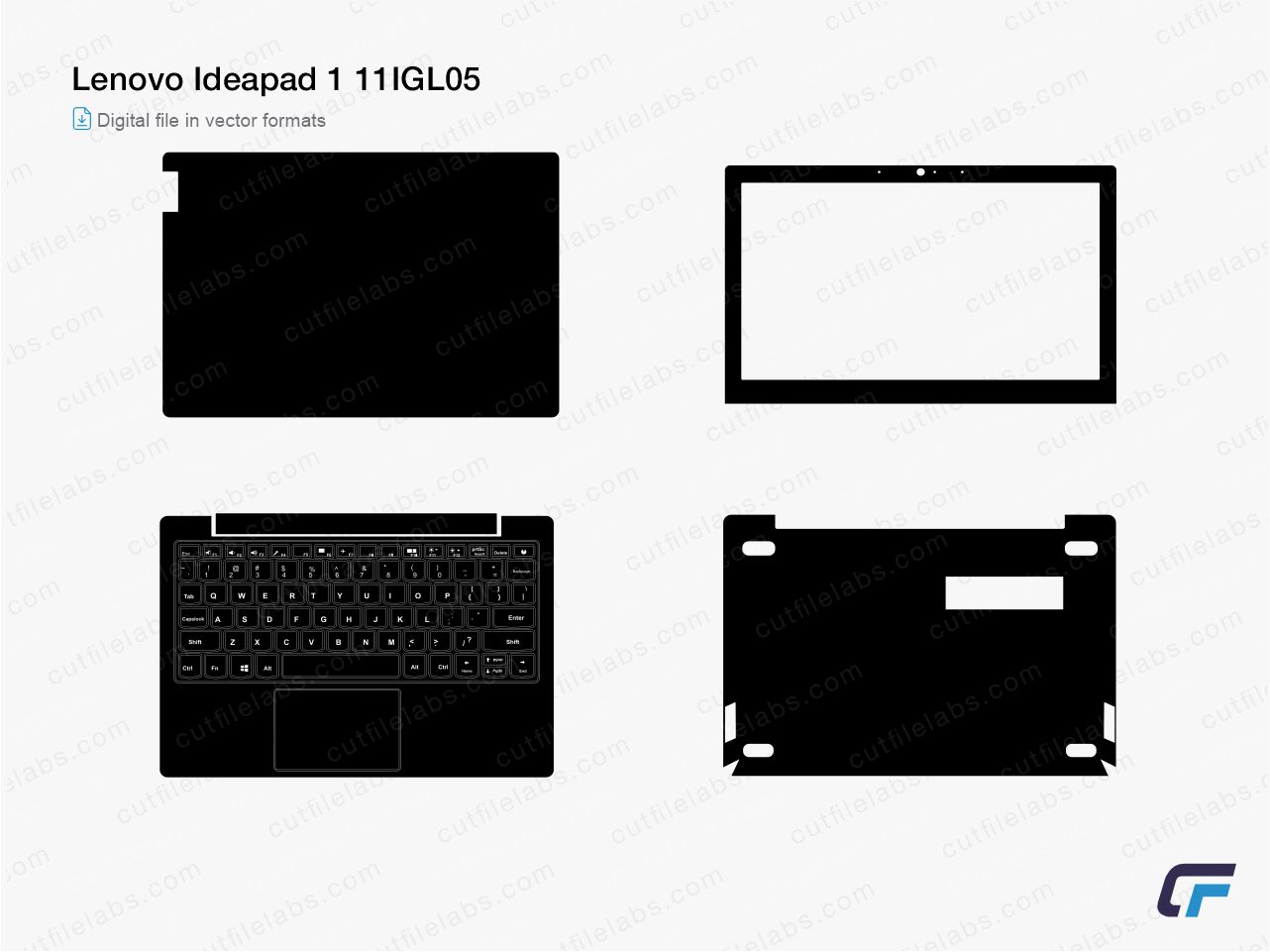 Lenovo Ideapad 1 11IGL05 Cut File Template