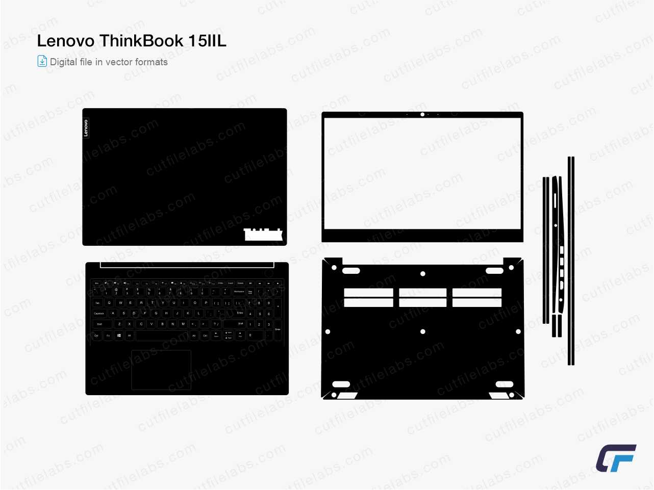Lenovo ThinkBook 15IIL Cut File Template