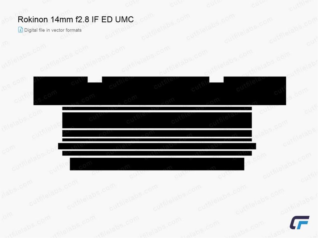 Rokinon 14mm f2.8 IF ED UMC Cut File Template