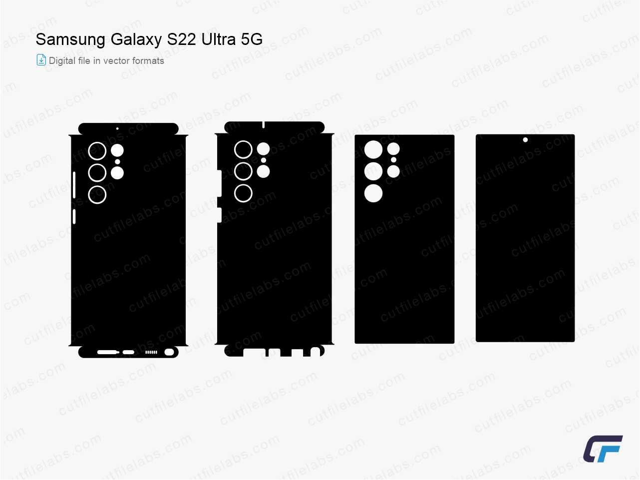 Samsung Galaxy S22 Ultra 5G Cut File Template