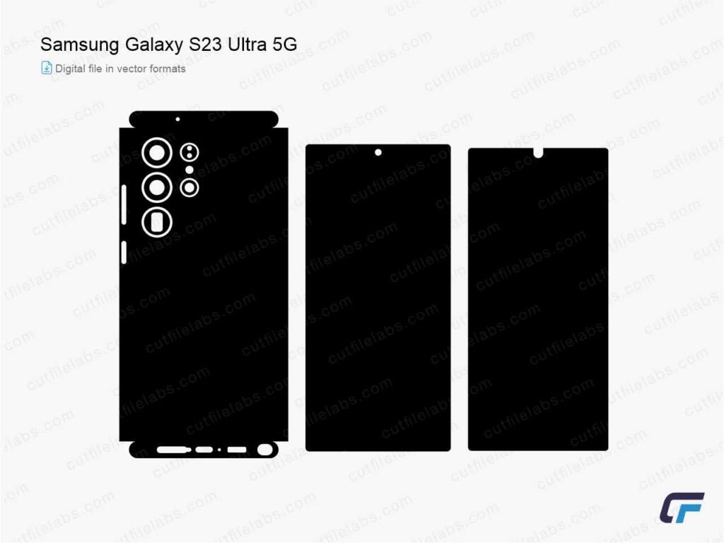 Samsung Galaxy S23 Ultra 5G (2023) Cut File Template