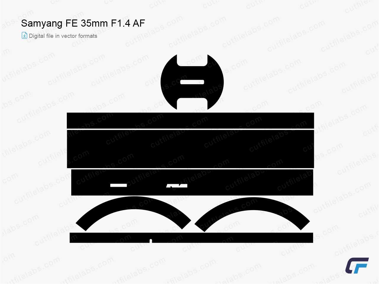Samyang FE 35mm F1.4 AF Cut File Template