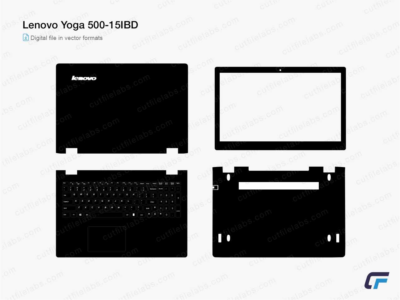 Lenovo Yoga 500-15IBD Cut File Template