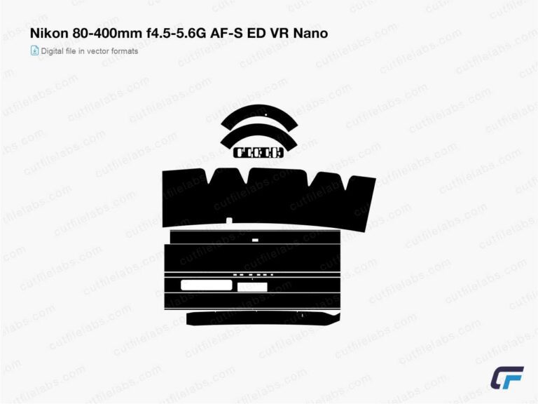 Nikon 80-400mm f4.5-5.6G AF-S ED VR Nano Cut File Template