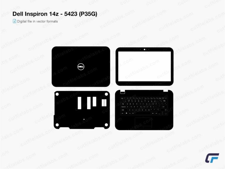 Dell Inspiron 14z - 5423 (P35G) (2012) Cut File Template