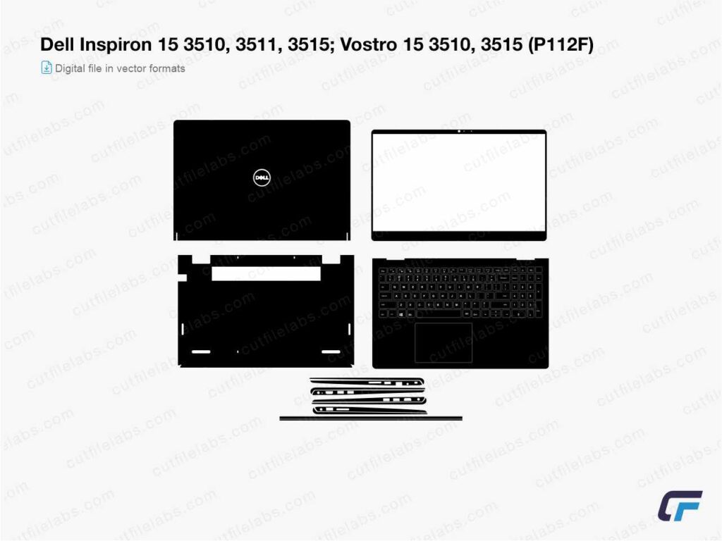 Dell Inspiron 15 3510, 3511, 3515; Vostro 15 3510, 3515 (P112F) Cut File Template