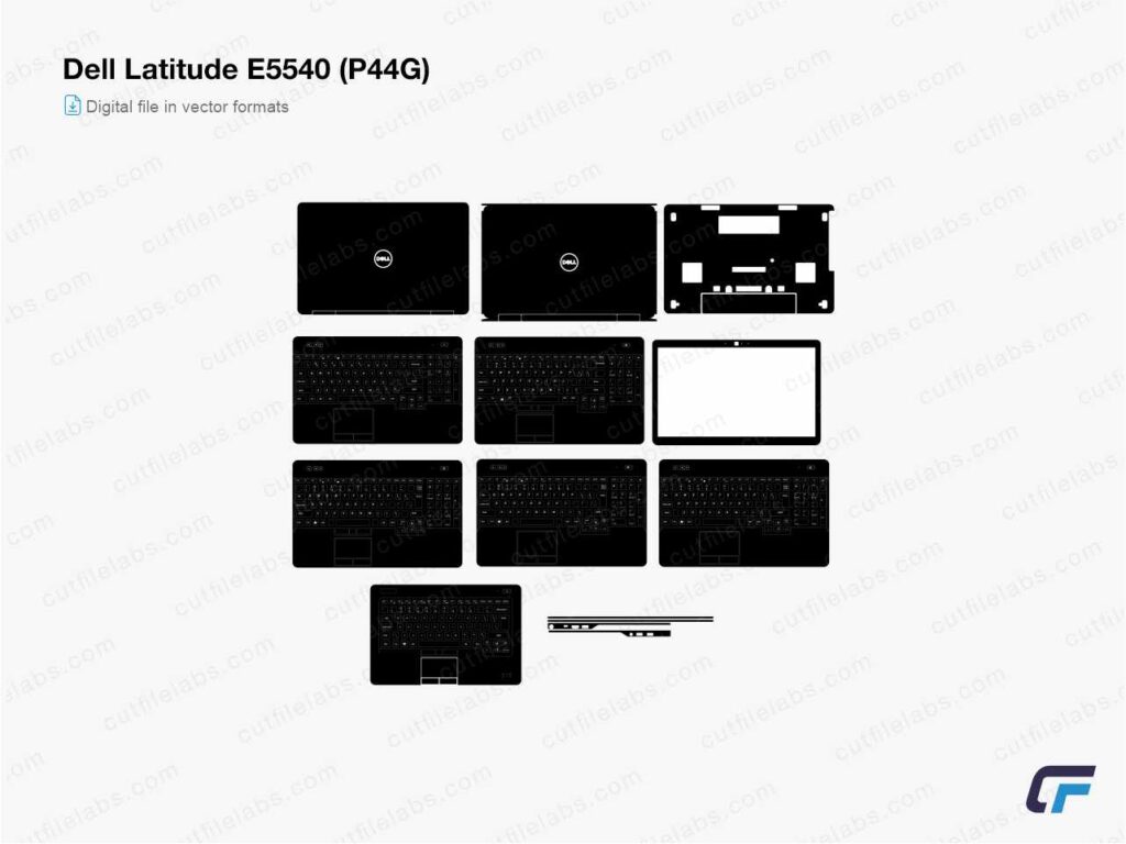 Dell Latitude E5540 (P44G) (2014) Cut File Template