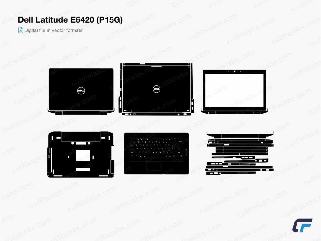 Dell Latitude E6420 (P15G) (2012) Cut File Template
