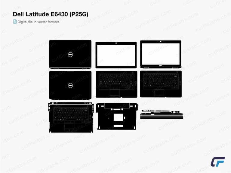 Dell Latitude E6430 (P25G) (2013) Cut File Template
