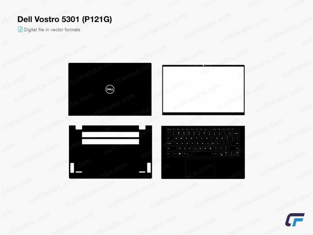Dell Vostro 5301 (P121G) (2020) Cut File Template
