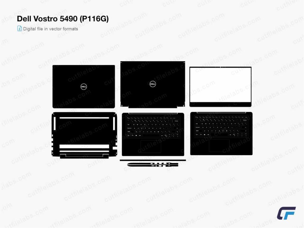 Dell Vostro 5490 (P116G) Cut File Template