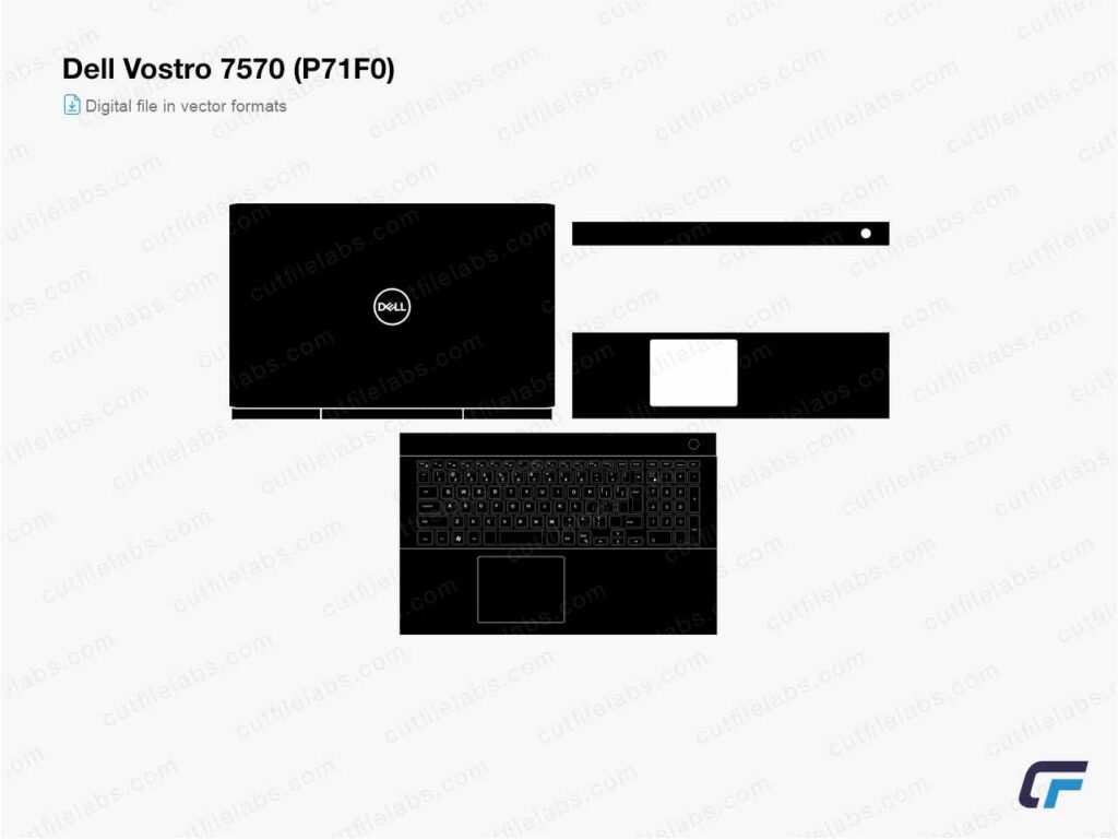 Dell Vostro 7570 (P71F0) (2017) Cut File Template