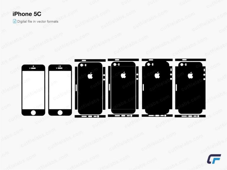 iPhone 5C (2013) Cut File Template