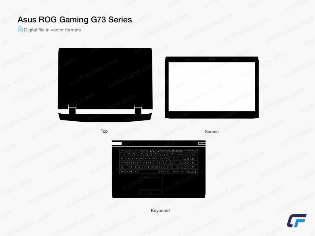 Asus ROG Gaming G73 Series (2010) Cut File Template