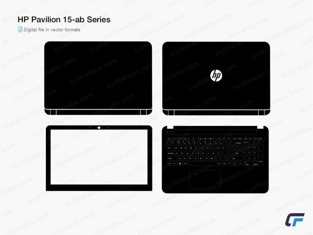 HP Pavilion 15-ab Series (2015) Cut File Template