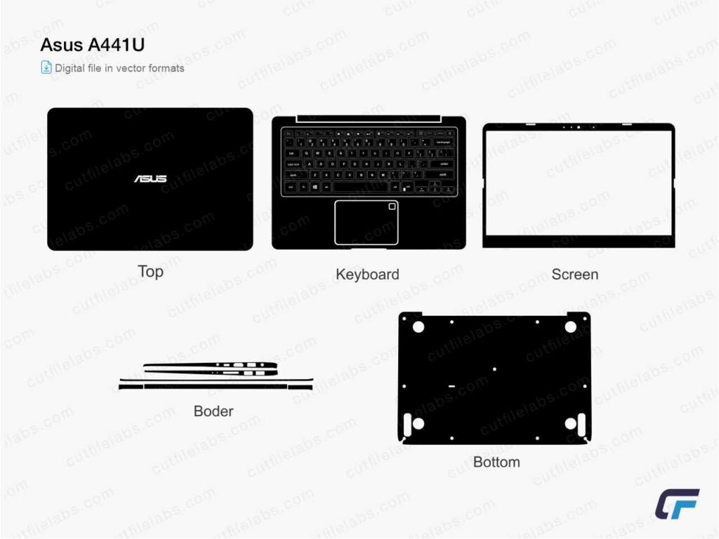 Asus VivoBook A441U (2019) Cut File Template