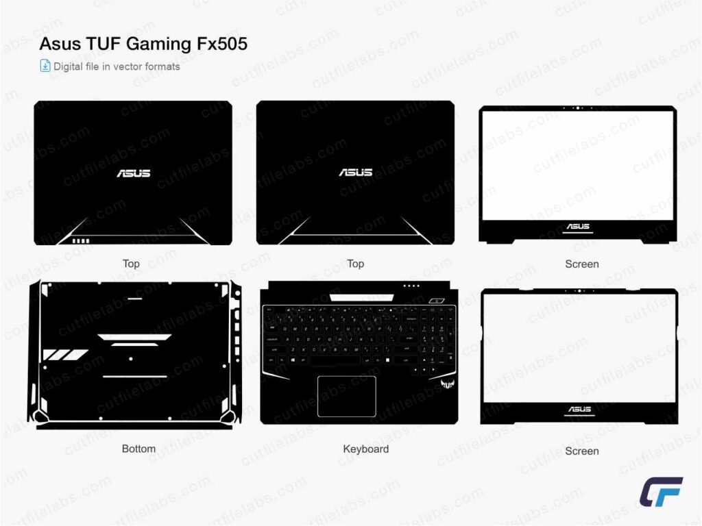 Asus TUF Gaming FX505 Cut File Template