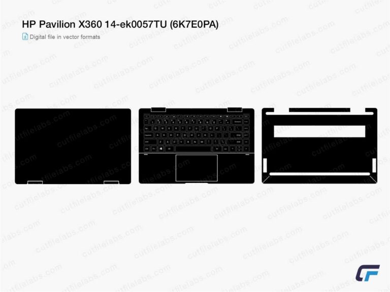 HP Pavilion X360 14-ek0057TU (6K7E0PA) Cut File Template