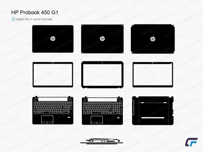 HP ProBook 450 G1 (2014) Cut File Template
