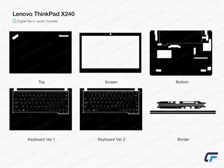 Lenovo ThinkPad X240 (2014) Cut File Template