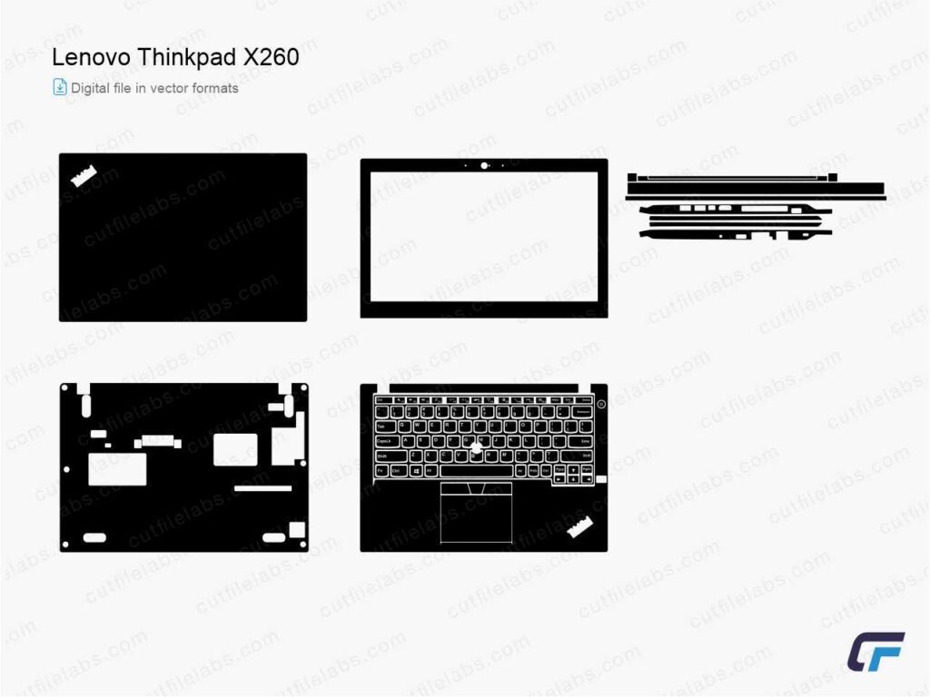 Lenovo ThinkPad X260 (2016) Cut File Template