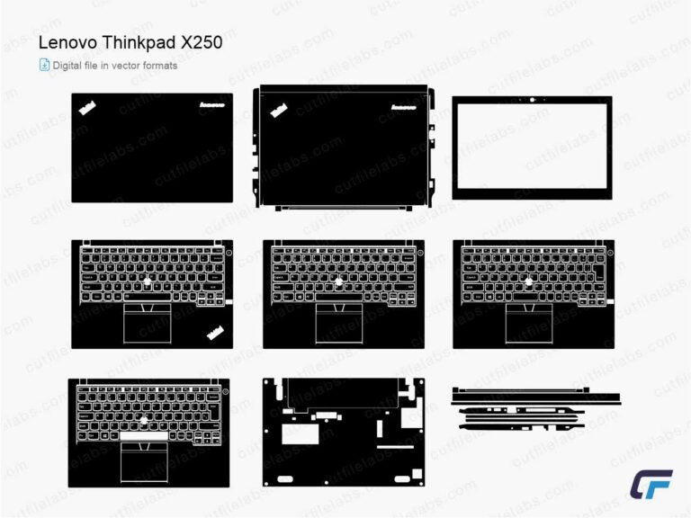 Lenovo Thinkpad X250 Cut File Template