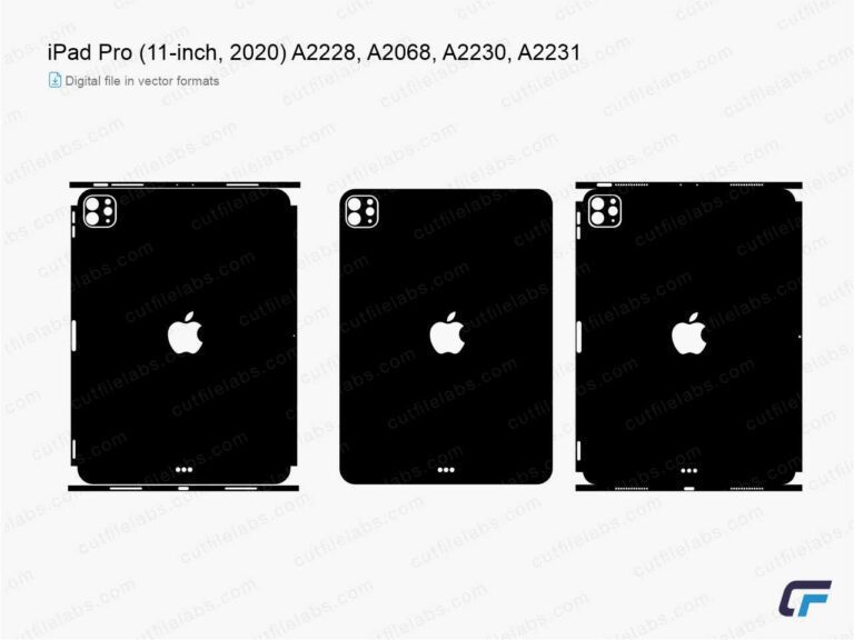 iPad Pro 11-inch (A2228, A2068, A2230, A2231) (2020) Cut File Template