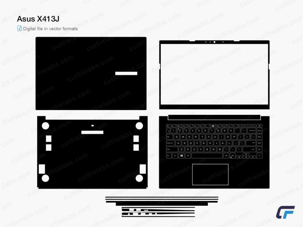 Asus VivoBook X413J (2021) Cut File Template