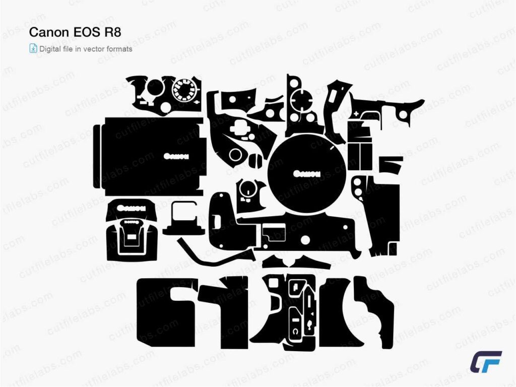 Canon EOS R8 (2023) Cut File Template
