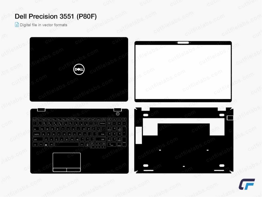 Dell Inspiron 3521, 5521, 5537, 3537, Latitude 3540 (P28F) Cut File ...