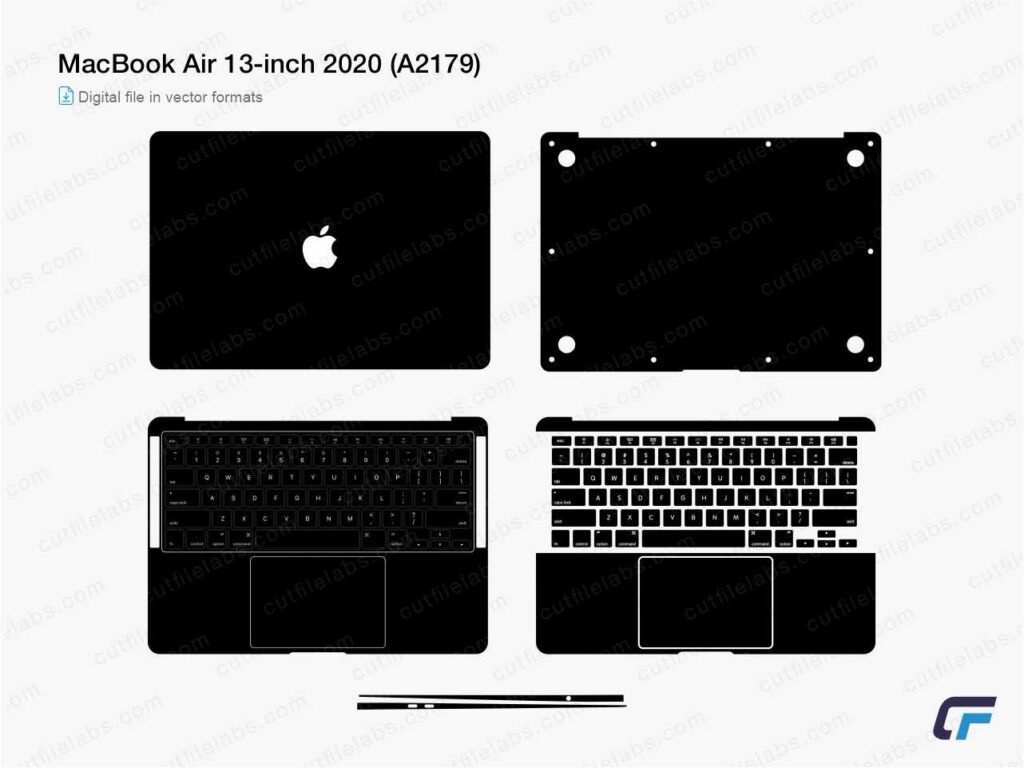MacBook Air 13 inch (A2179) (2020) Cut File Template