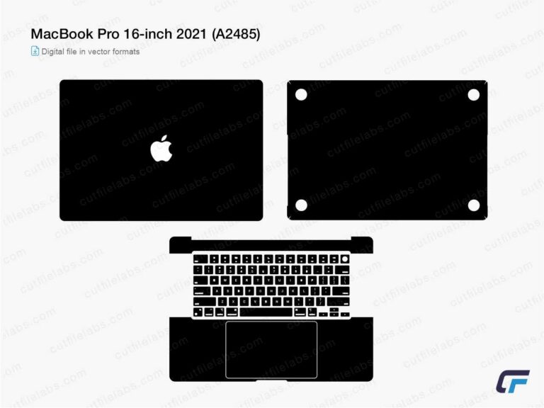 MacBook Pro 16-inch 2021 (A2485) Cut File Template