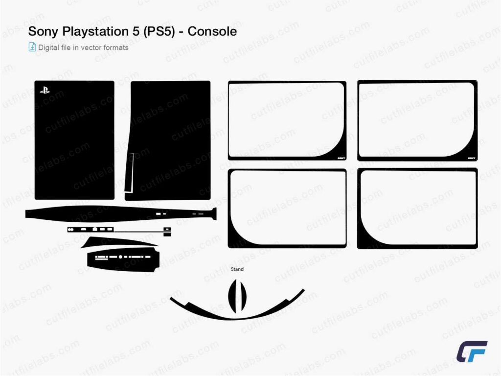 Sony Playstation 5 (PS5) (2020) Cut File Template