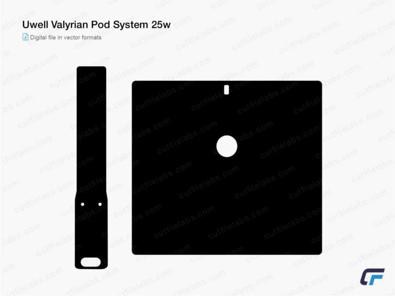 Uwell Valyrian Pod System 25w Cut File Template