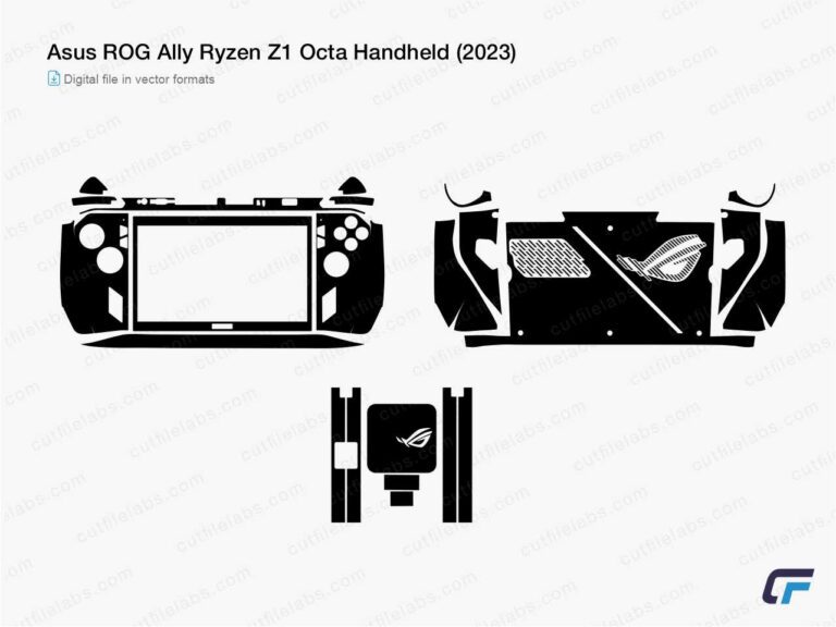 Asus ROG Ally Ryzen Z1 Octa Handheld (2023) Cut File Template