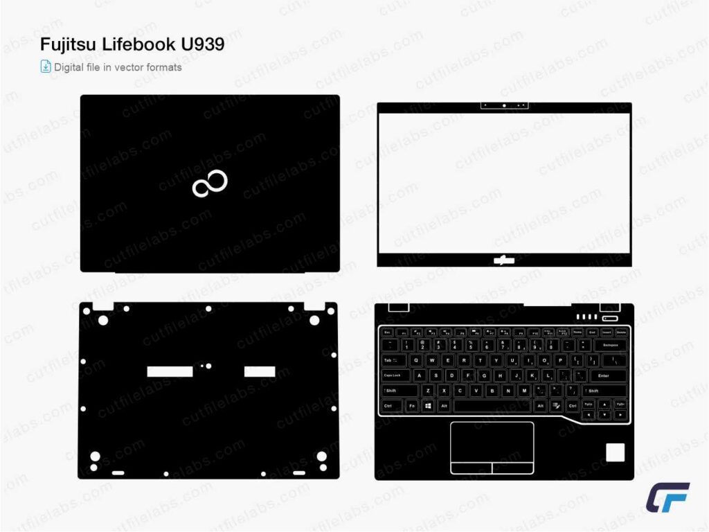 Fujitsu LifeBook U939 (2019) Cut File Template