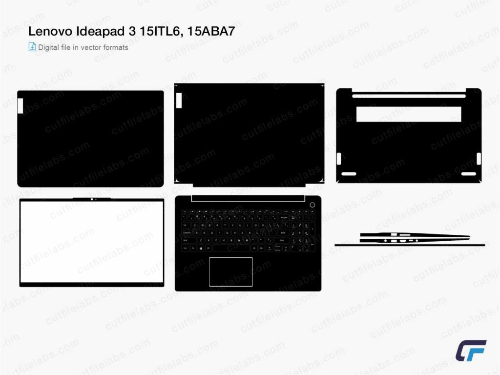 Lenovo IdeaPad 3 15ITL6, 15ABA7 Cut File Template