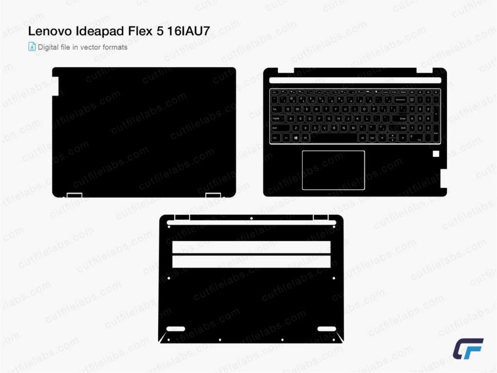 Lenovo IdeaPad Flex 5 16IAU7 (2022) Cut File Template