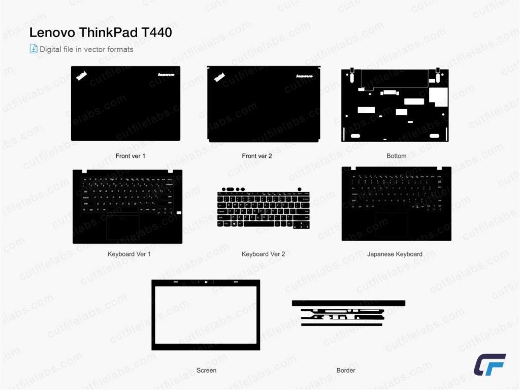 Lenovo Thinkpad T440 Cut File Template