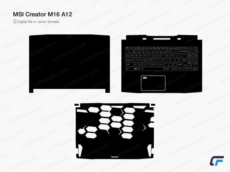 MSI Creator M16 A12 (2021) Cut File Template