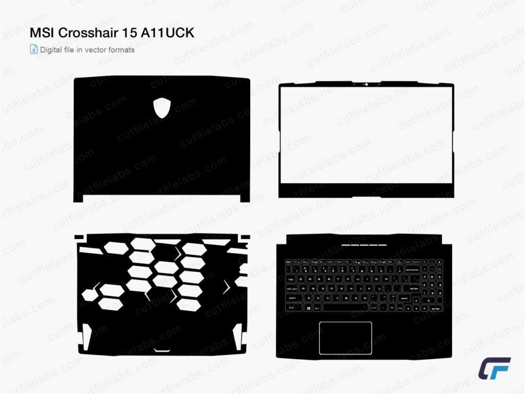 MSI Crosshair 15 A11UCK Cut File Template