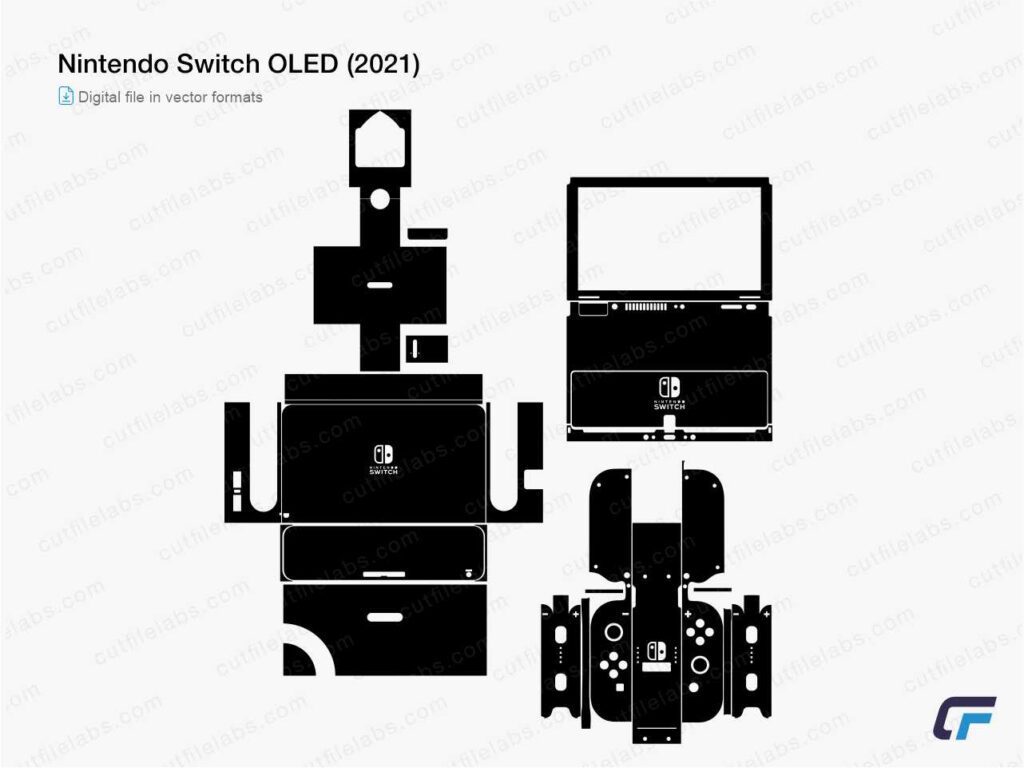 Nintendo Switch OLED (2021) Cut File Template