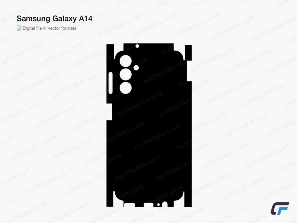 Samsung Galaxy A14 Cut File Template